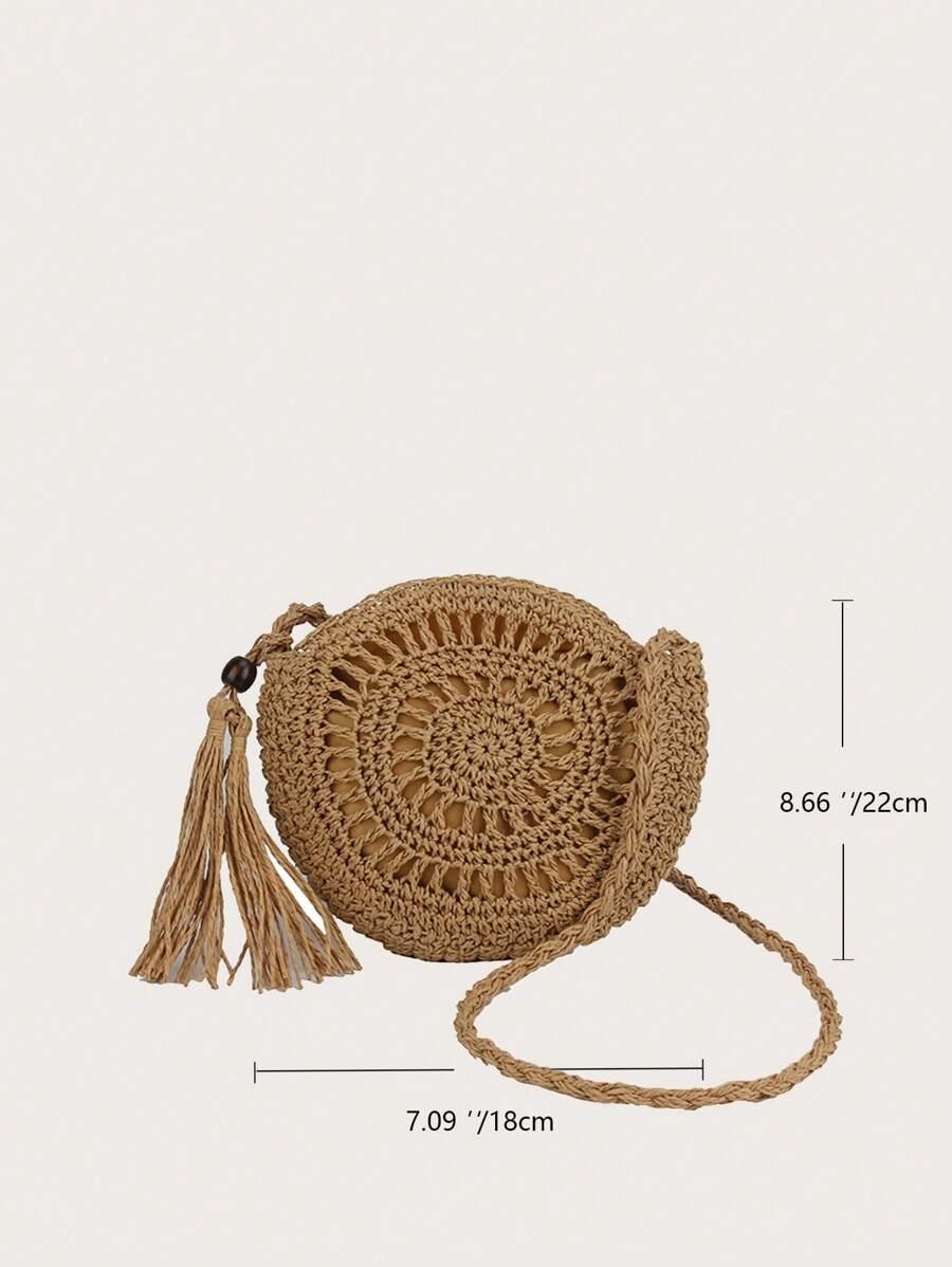SHEIN BEŻOWA OKRĄGŁA TOREBKA S07__18X22