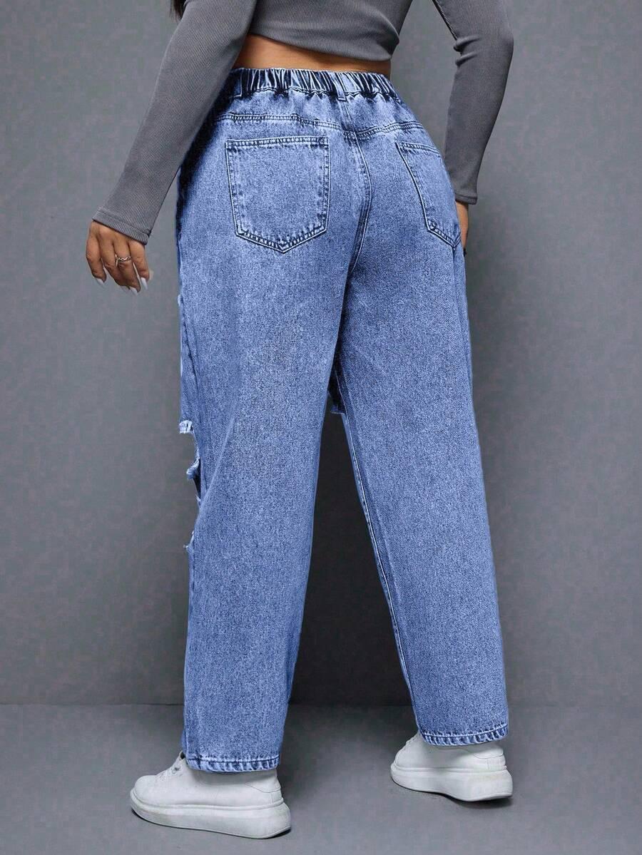 EURMUSE NIEBIESKIE SPODNIE JEANS S06__XXL