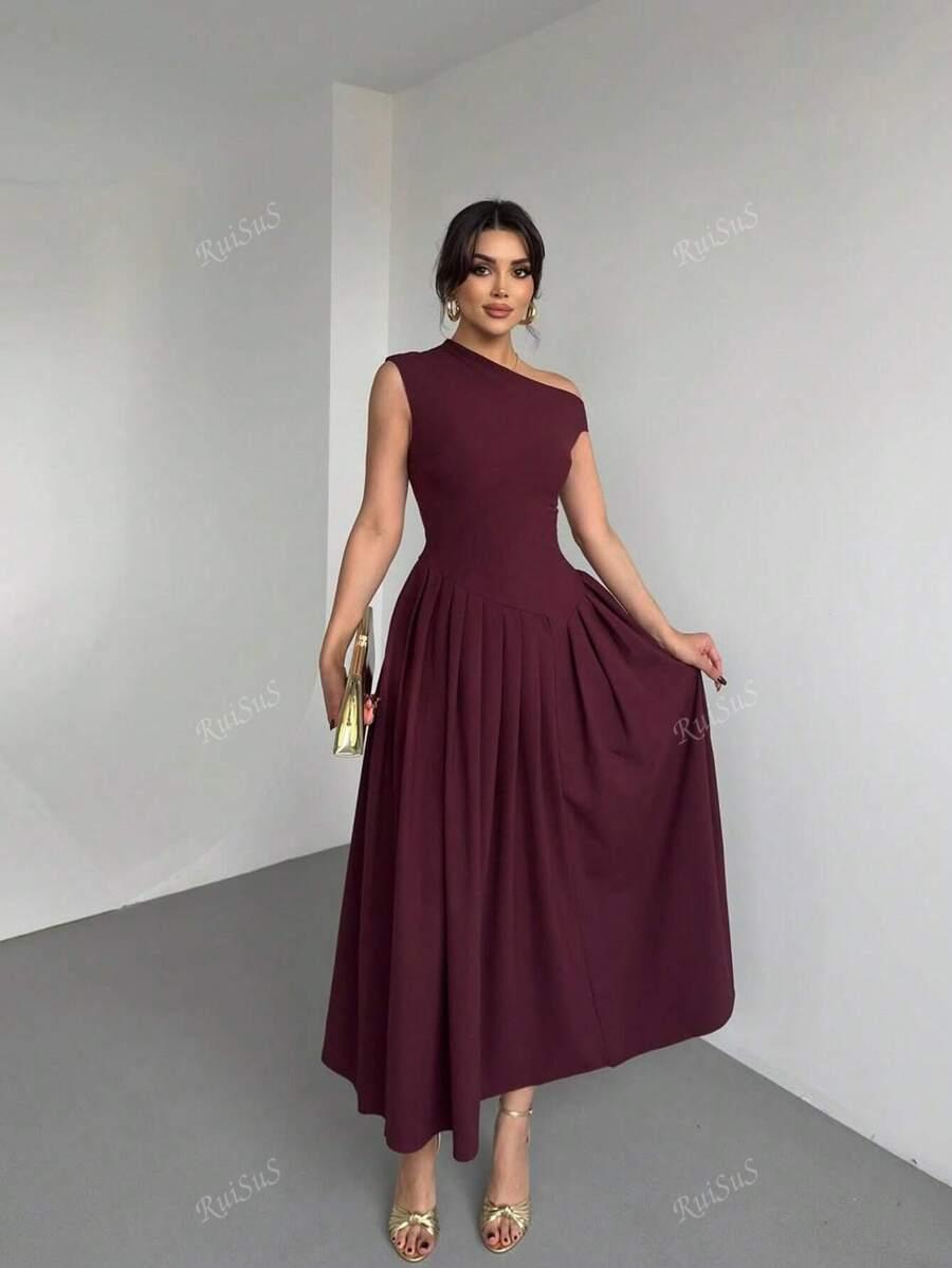 SHEIN BORDOWA MAXI SUKIENKA S06__S