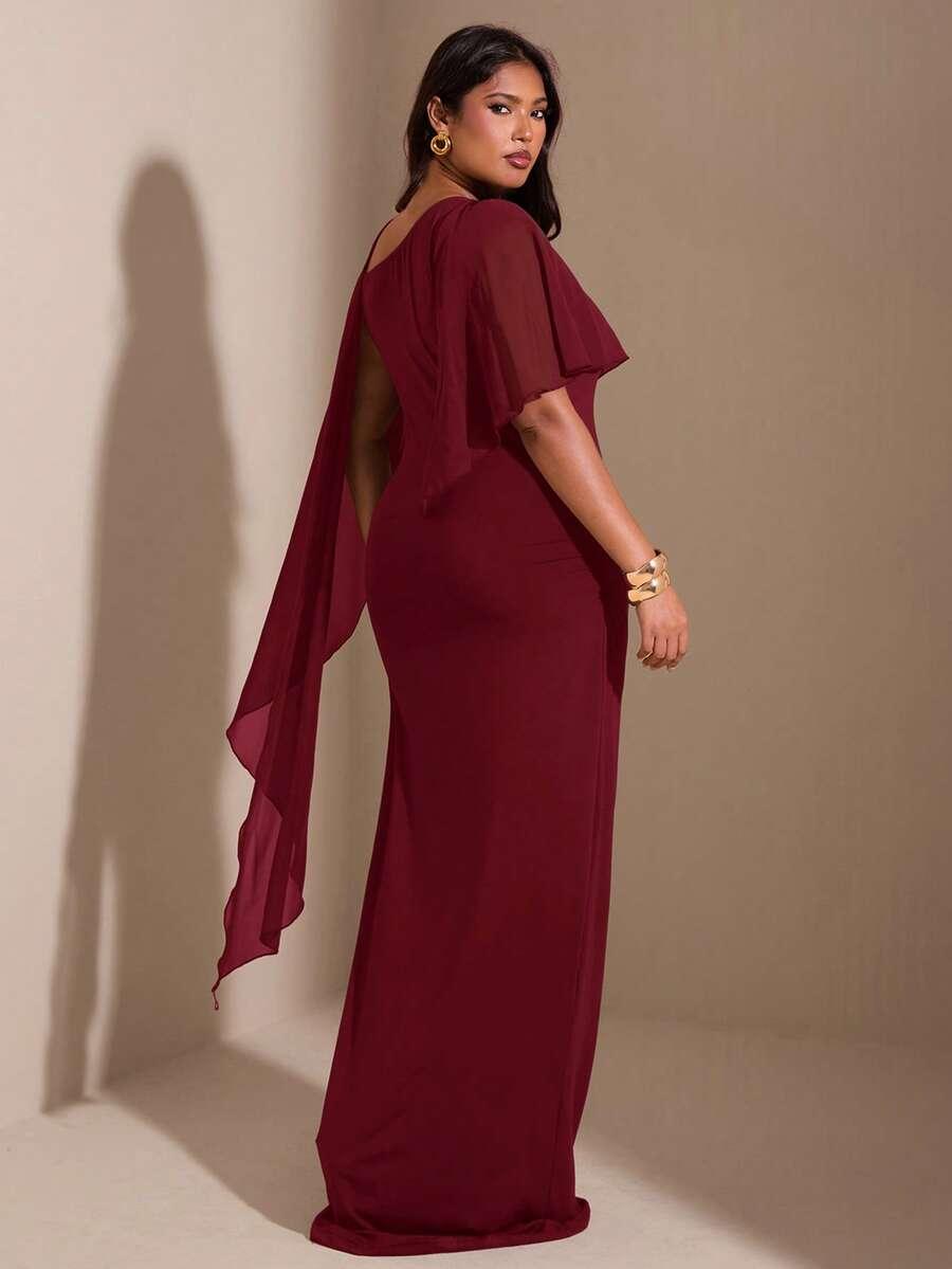 SHEIN BORDOWA MAXI SUKIENKA S06__XXL