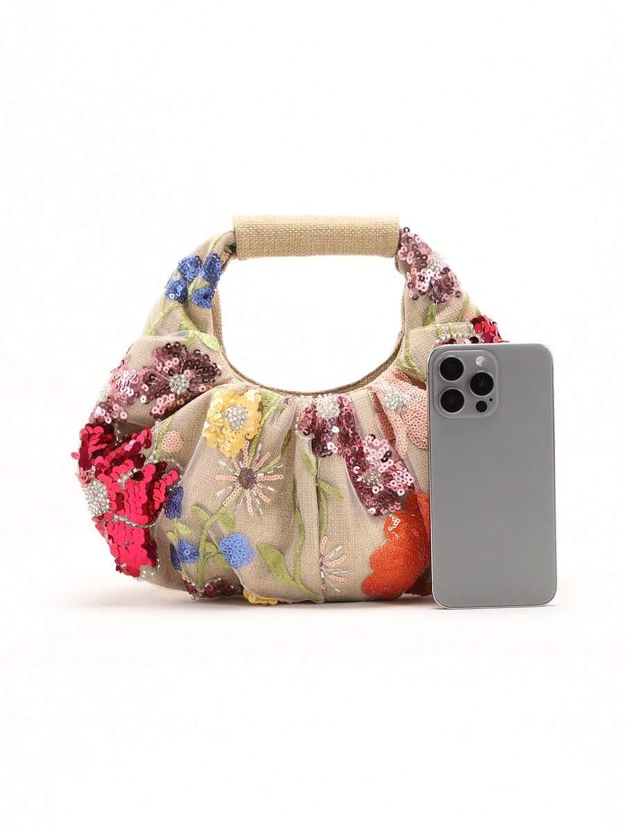 SHEIN TOREBKA WZÓR KWIATY S07__28X15