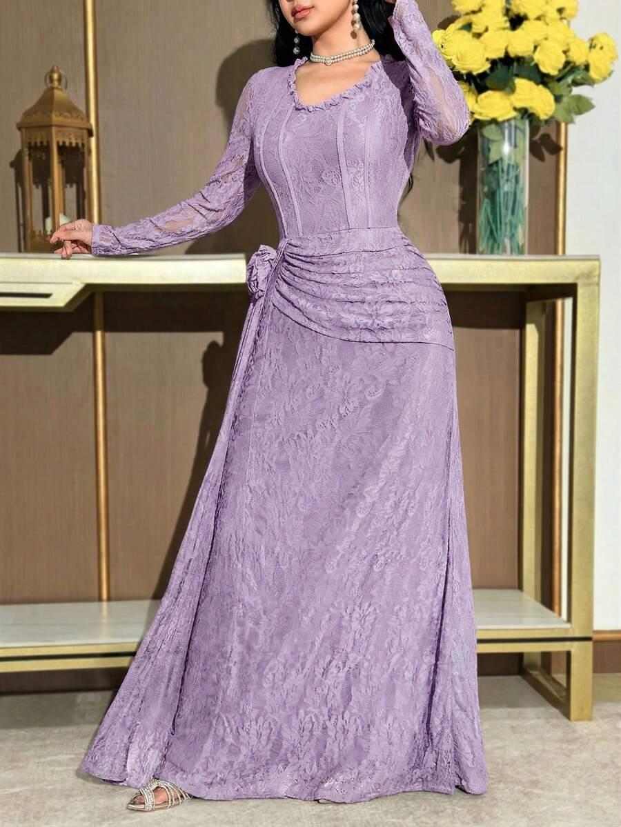 MODELYN FIOLETOWA MAXI SUKIENKA