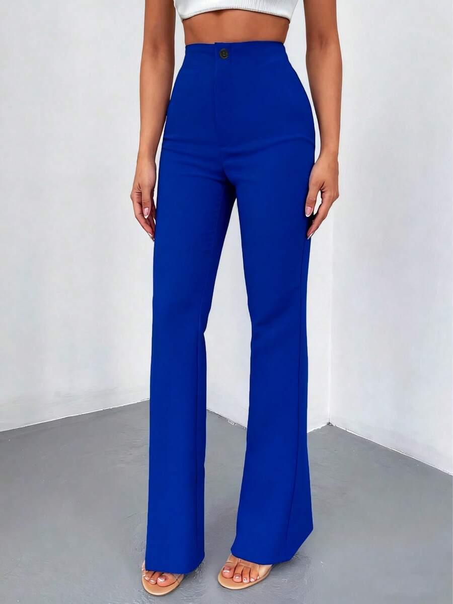 SHEIN NIEBIESKIE SPODNIE PROSTA NOGAWKA S06__L