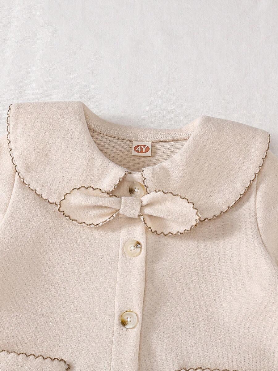 SHEIN BEŻOWY PŁASZCZ GUZIKI S06__98/104