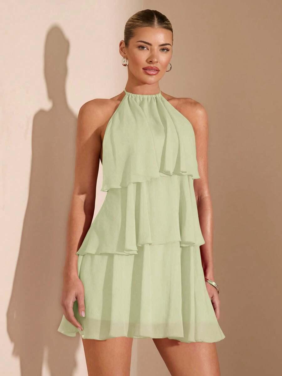 SHEIN ZIELONA MINI SUKIENKA S06__XS