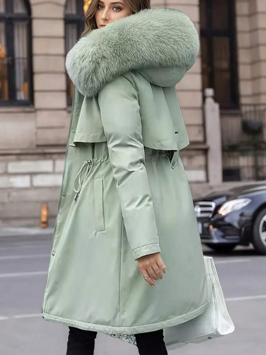 SHEIN ZIELONA KURTKA Z KAPTUREM PARKA W01__S