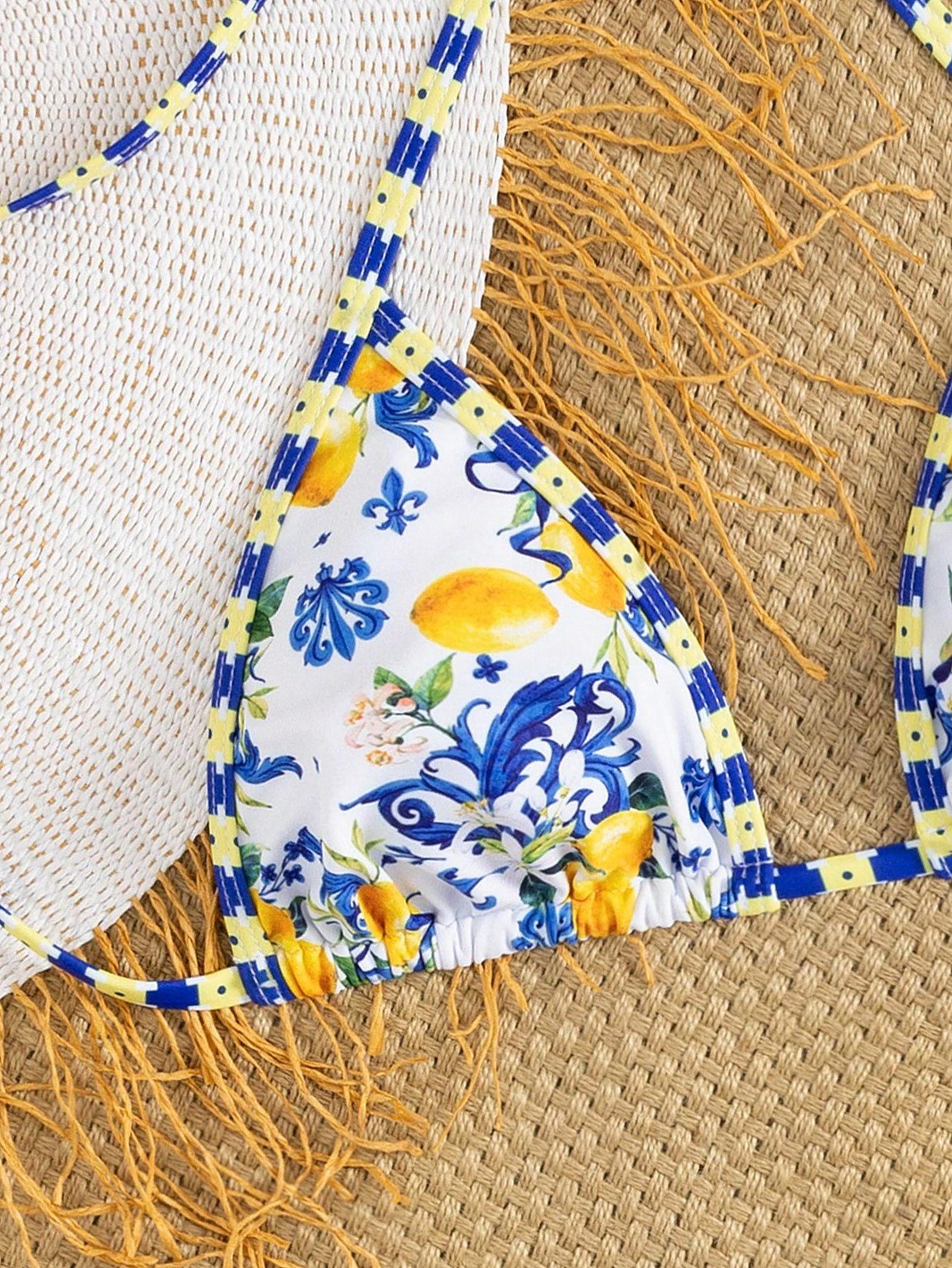 SHEIN DWUCZĘŚCIOWY STRÓJ KĄPIELOWY S09__M