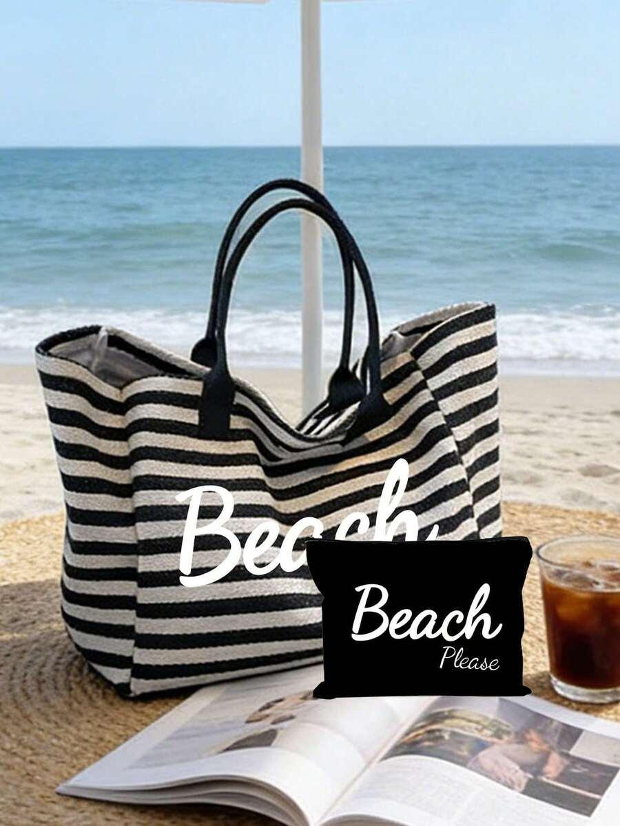 SHEIN KOLOROWA TORBA PLAŻOWA S07__30,5X26,5CM