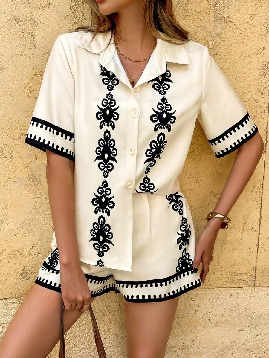 SHEIN KOSZULA SPODENKI KOMPLET S06__S
