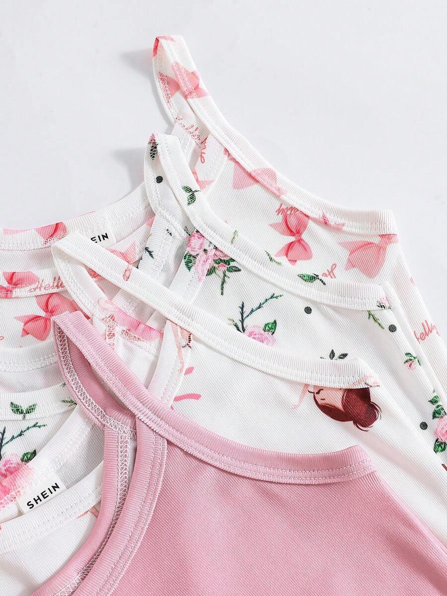 SHEIN PODKOSZULEK PRINT 4-PACK 98-104