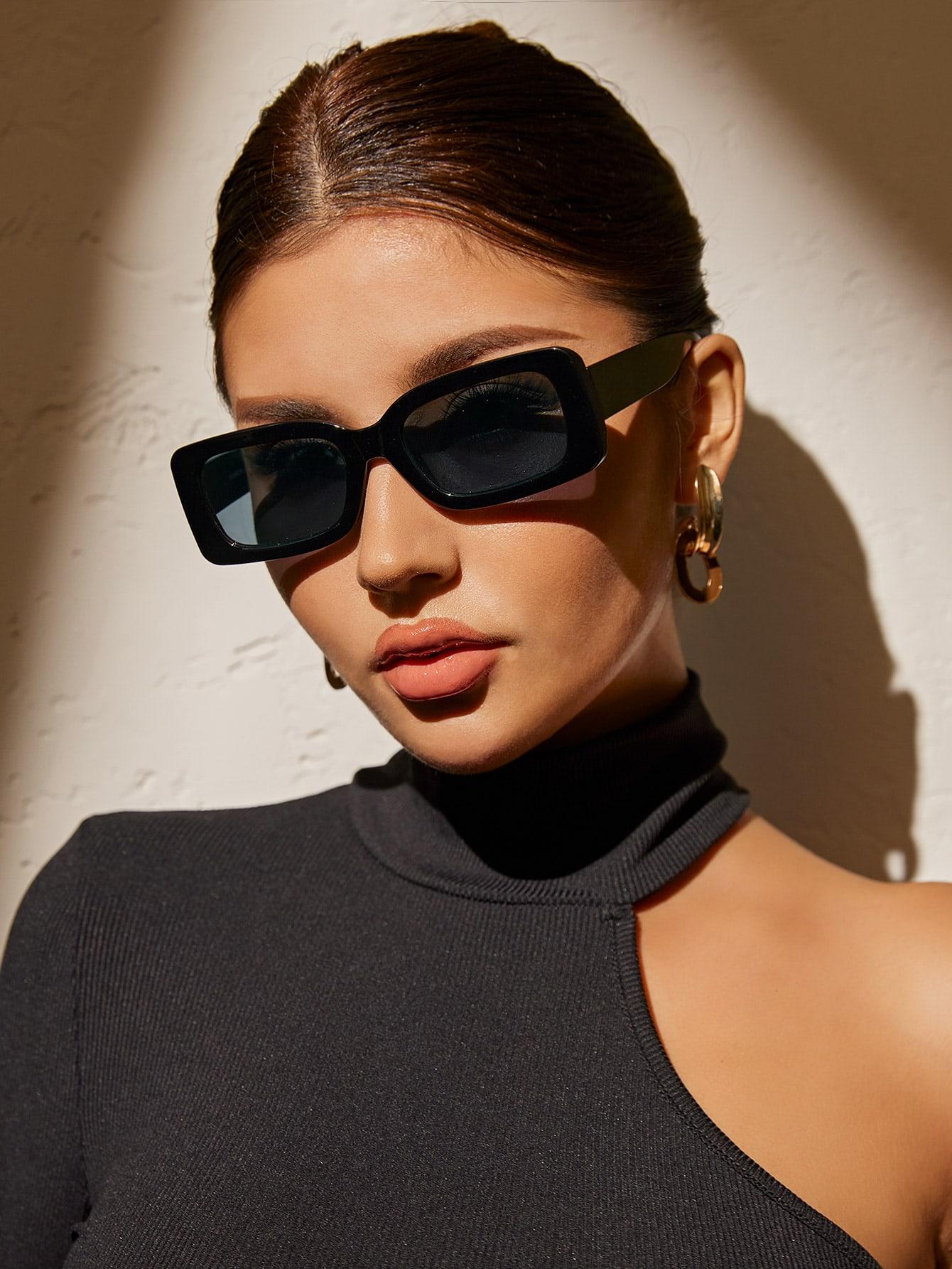 SHEIN CZARNE OKULARY PRZECIWSŁONECZNE S07