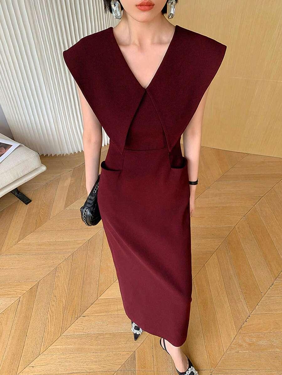 SHEIN CZERWONA MIDI SUKIENKA S06__M