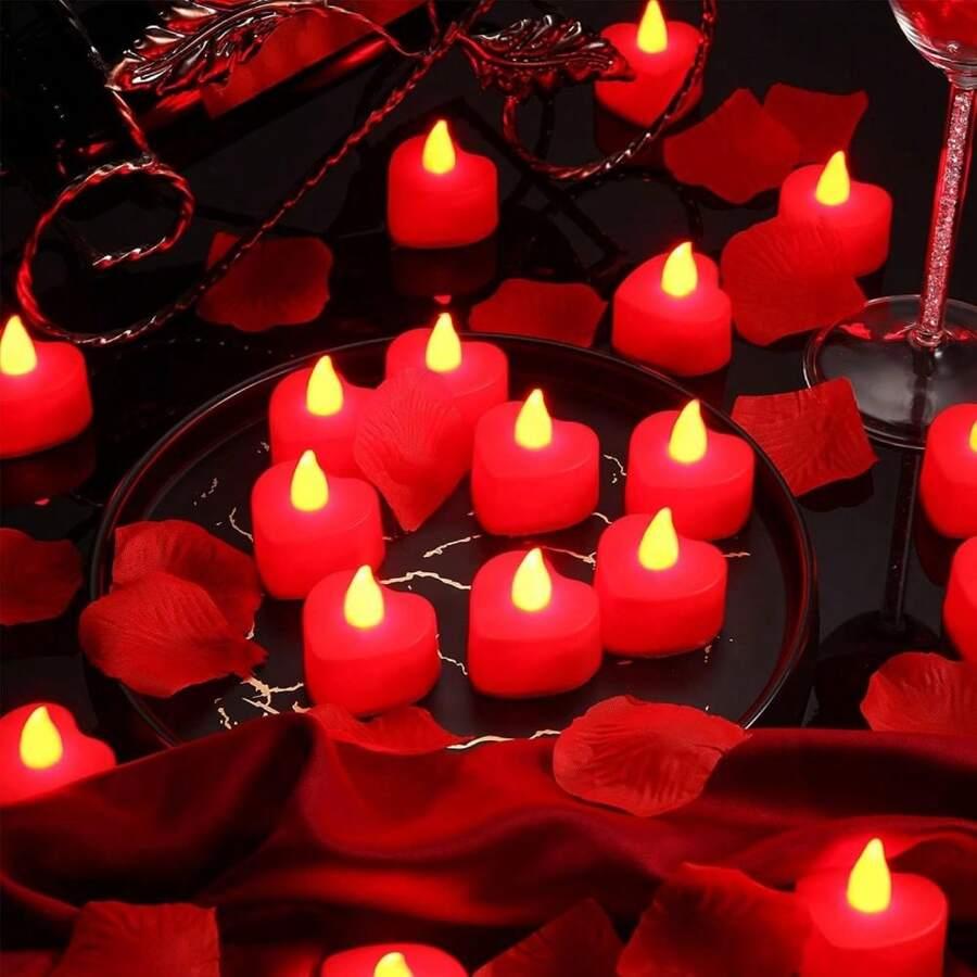 SHEIN ŚWIECZKI LED SERCA 24SZT. S07__3,5X2
