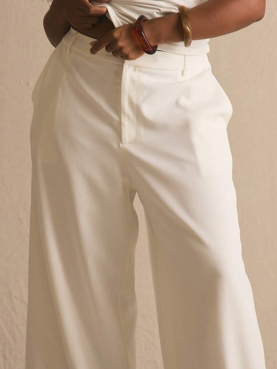 MUSERA BIAŁE ELEGANCKIE SPODNIE S06__XXL