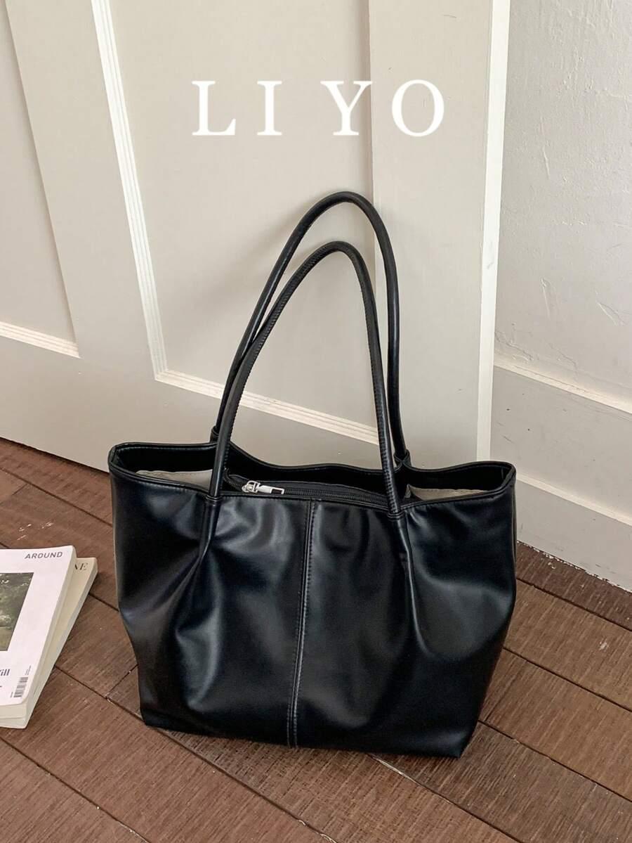 SHEIN CZARNA TOREBKA IMITACJA SKÓRY S07__24X15X28