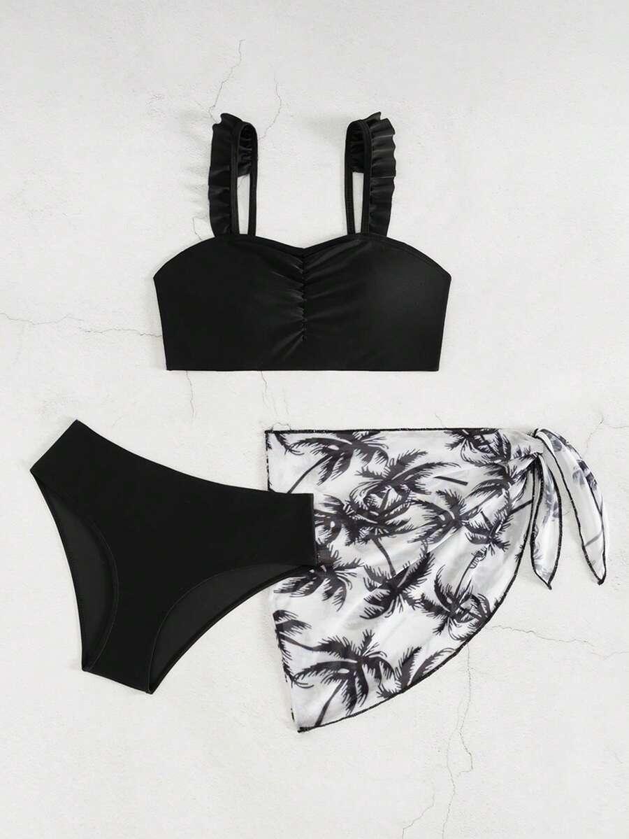 SHEIN DWUCZĘŚCIOWY STRÓJ KĄPIELOWY PAREO S09__146/152