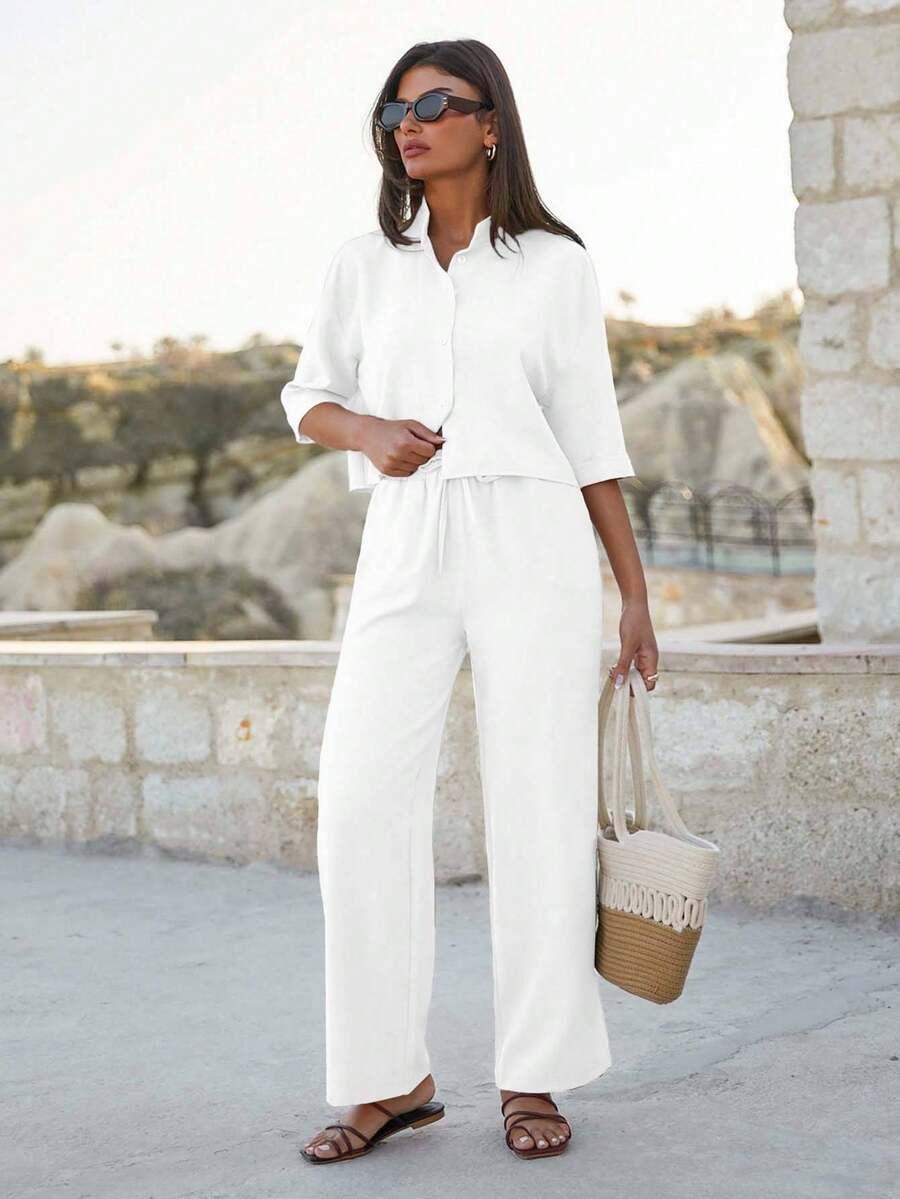 SHEIN BLUZKA SPODNIE KOMPLET S09__S