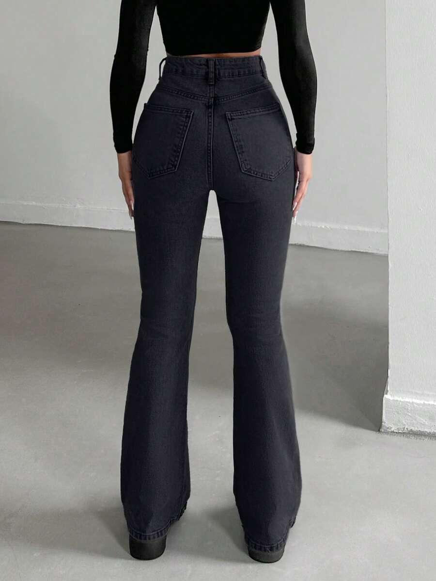 SHEIN CZARNE SPODNIE JEANS S06__L