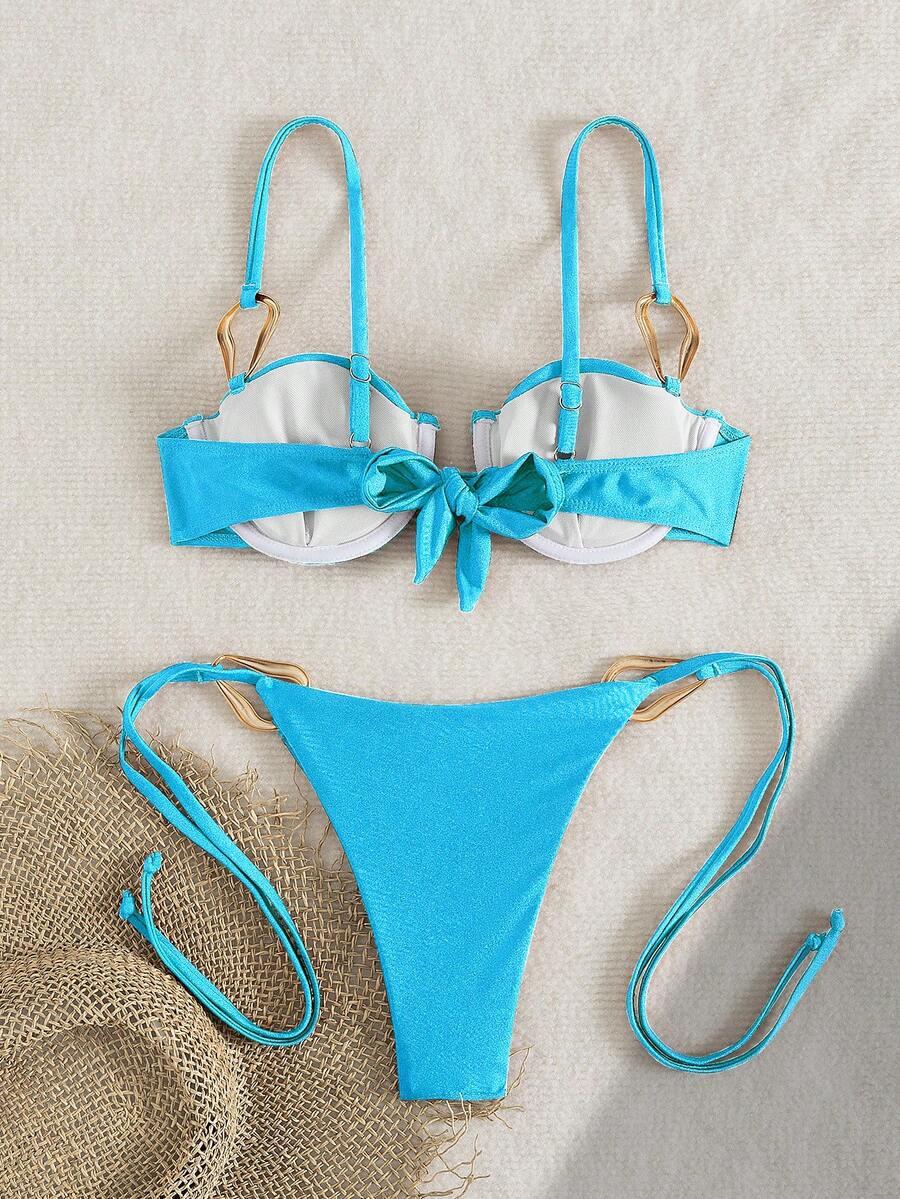 SHEIN DWUCZĘŚCIOWY STRÓJ KĄPIELOWY S09__L