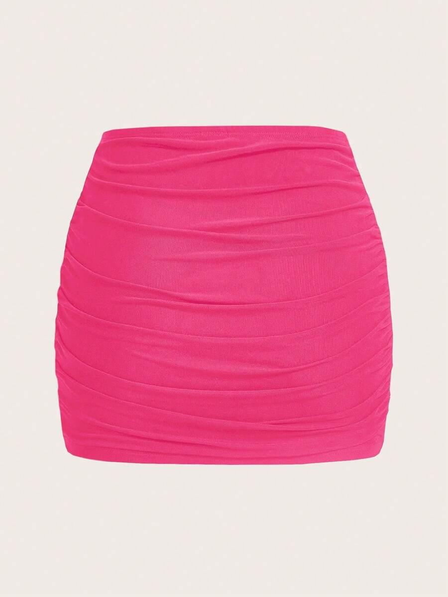 SHEIN RÓŻOWA MINI SPÓDNICA S06__XS