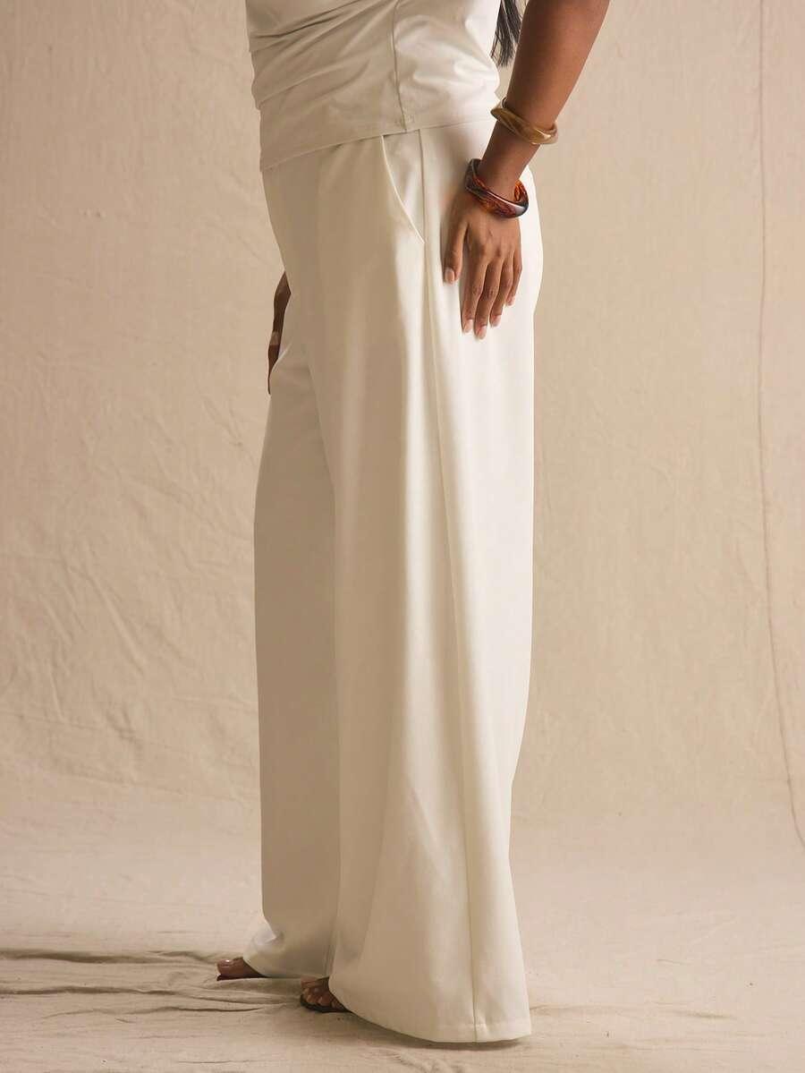 MUSERA BIAŁE ELEGANCKIE SPODNIE S06__XXL