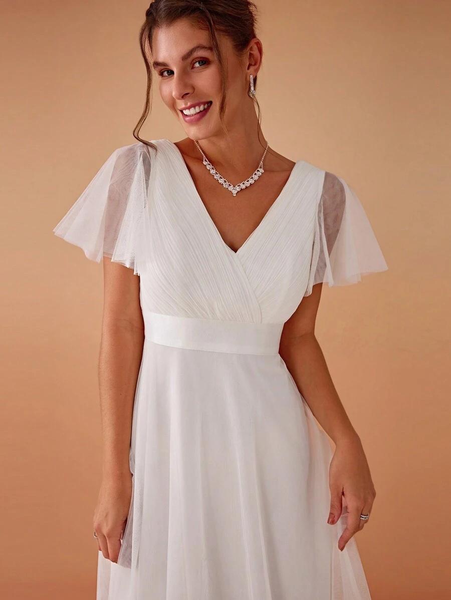 EVERPRETTY BIAŁA MAXI SUKIENKA S06__L