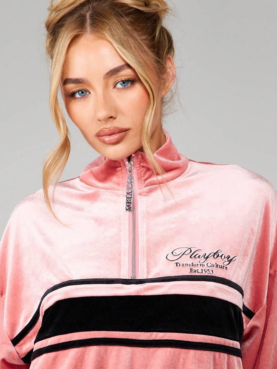 MISSGUIDED RÓŻOWA BLUZA ZAMEK S06__L