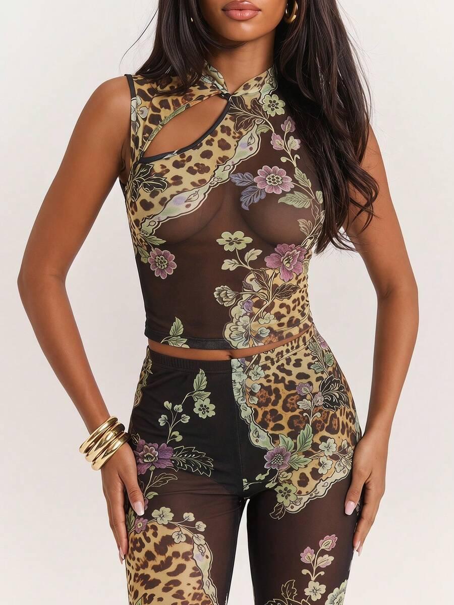 SHEIN TOP BEZ RĘKAWÓW WZÓR S06__M