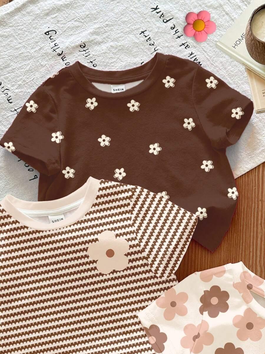 SHEIN BLUZKA KRÓTKI RĘKAW 3-PACK S06__92-98