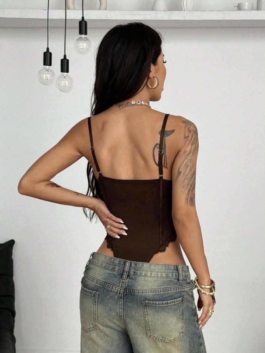 COOLANE BRĄZOWE BODY KORONKA S06__L