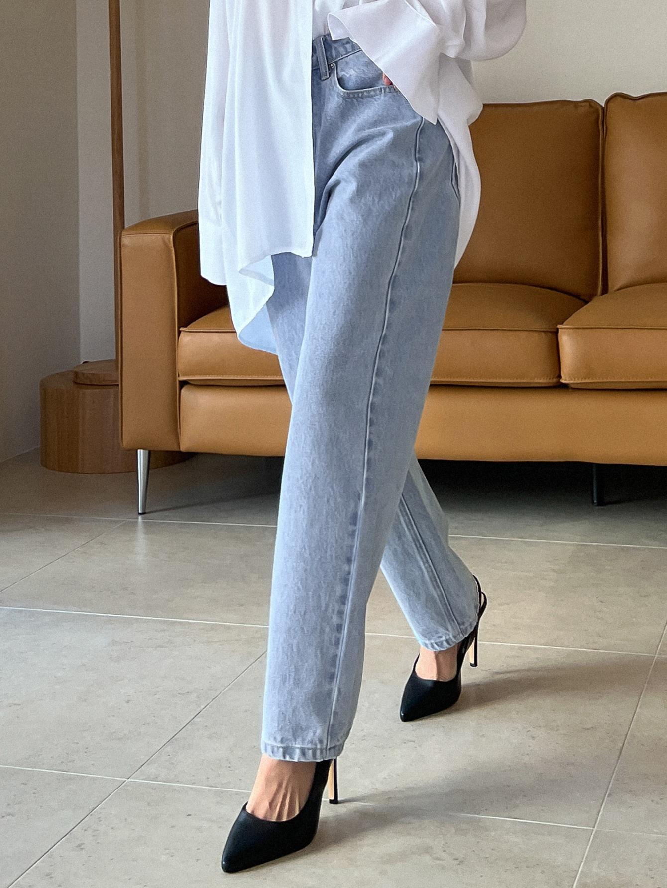 SHEIN SPODNIE JEANOWE KIESZENIE S06__M