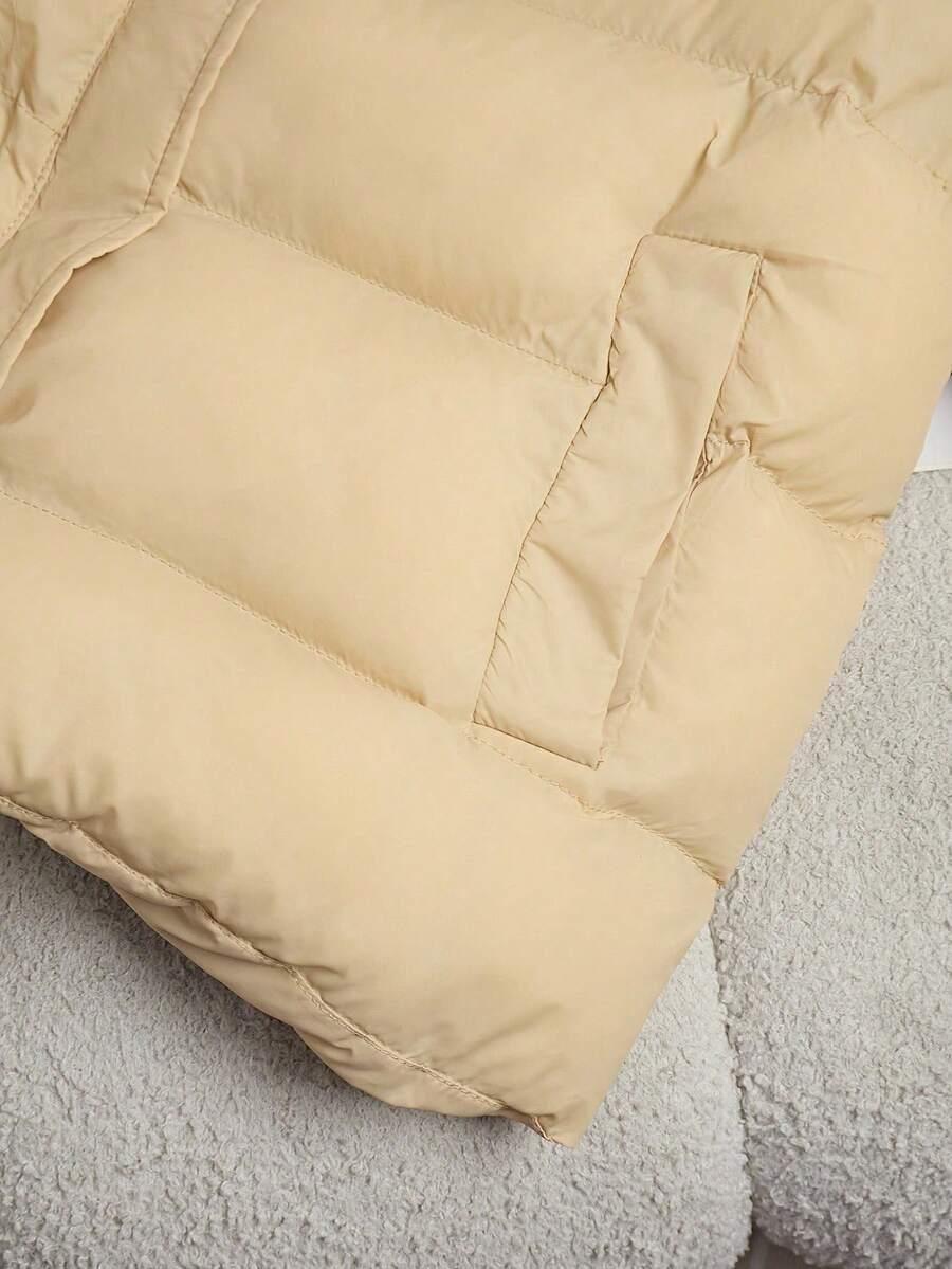 SHEIN BEŻOWA PIKOWANA KURTKA W01__M