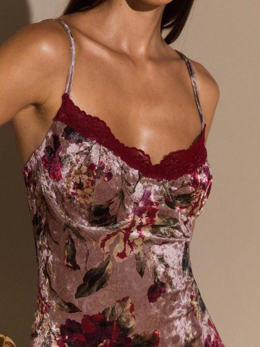 SHEIN MAXI SUKIENKA WZÓR KWIATY S06__M