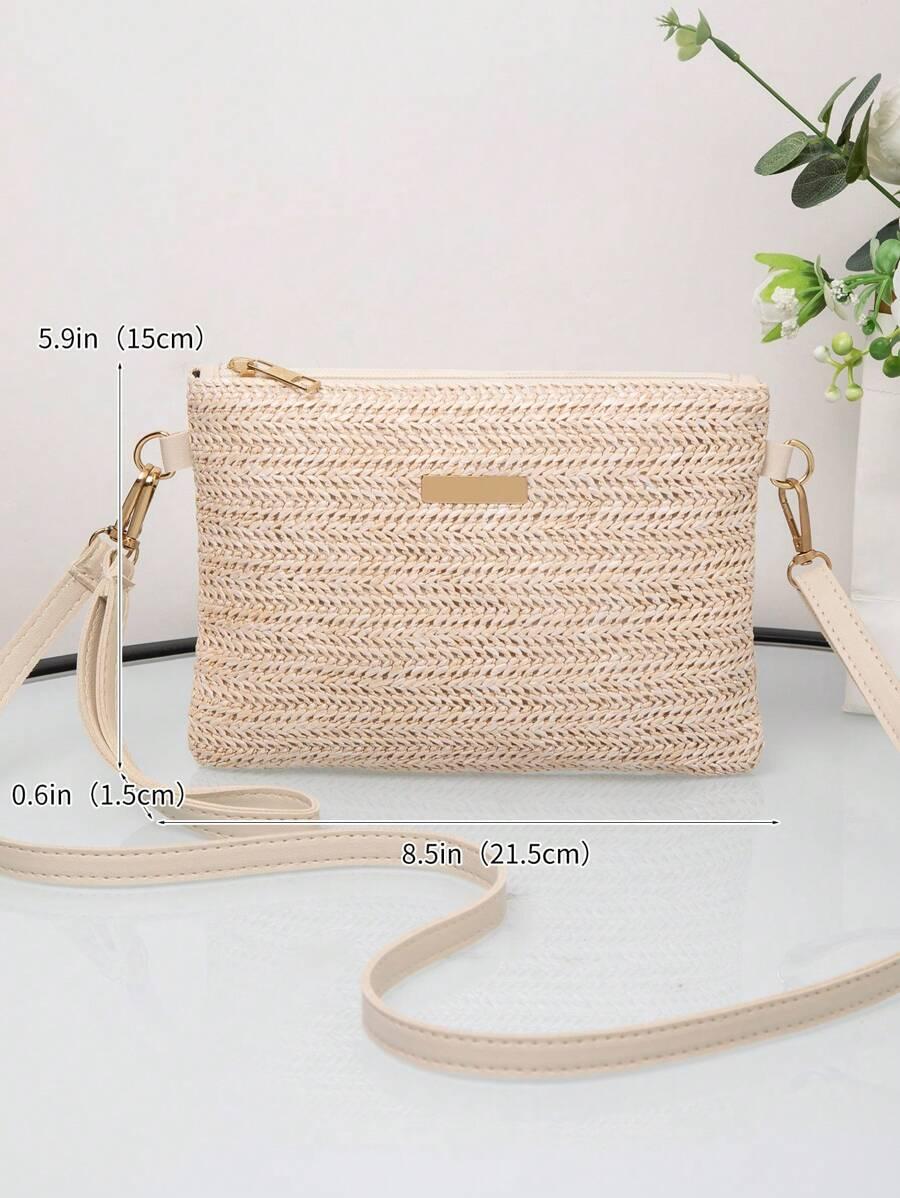 SHEIN BEŻOWA TOREBKA NA RAMIĘ S07__21.5X15X1.5CM