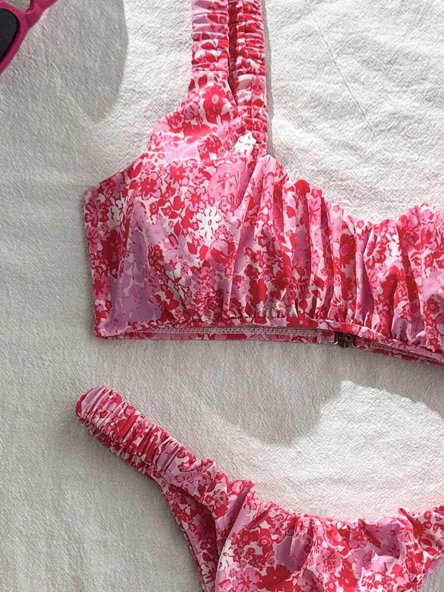 SWIM MOD RÓŻOWY DWUCZĘŚCIOWY STRÓJ KĄPIELOWY PRINT S09__M