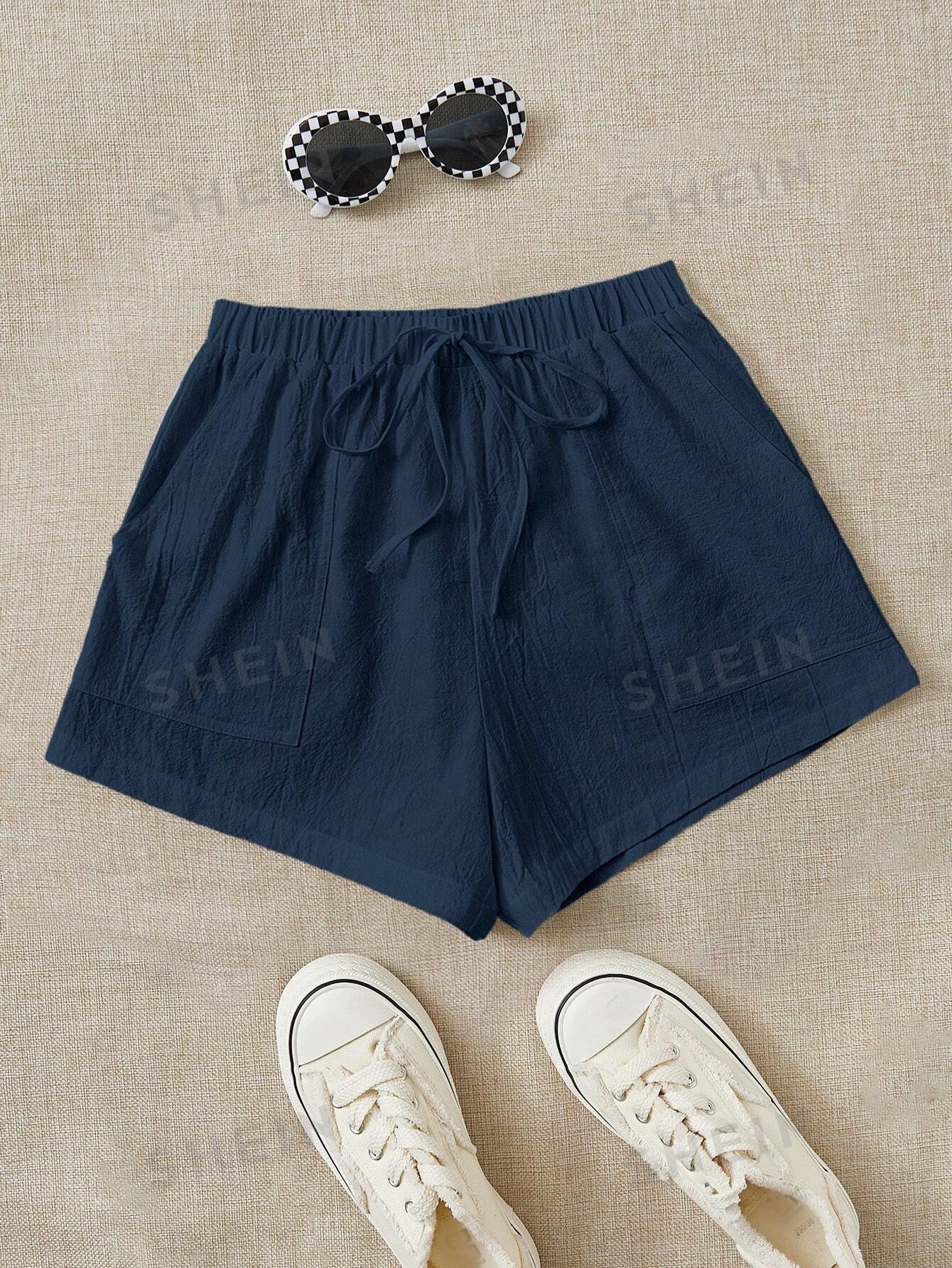 SHEIN GRANATOWE SPODENKI CASUAL S06__L