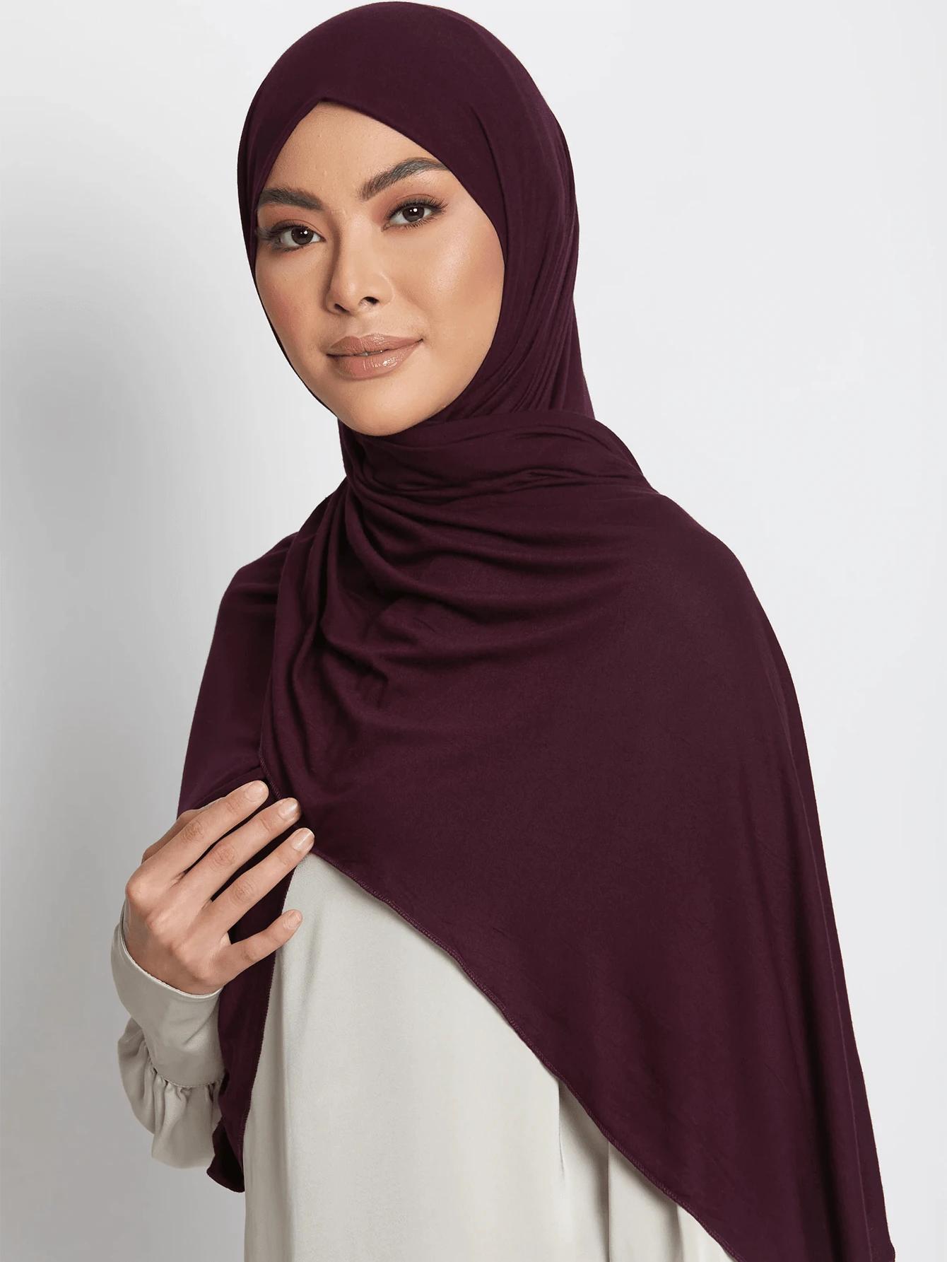 SHEIN BORDOWA CHUSTA HIDŻAB S07__