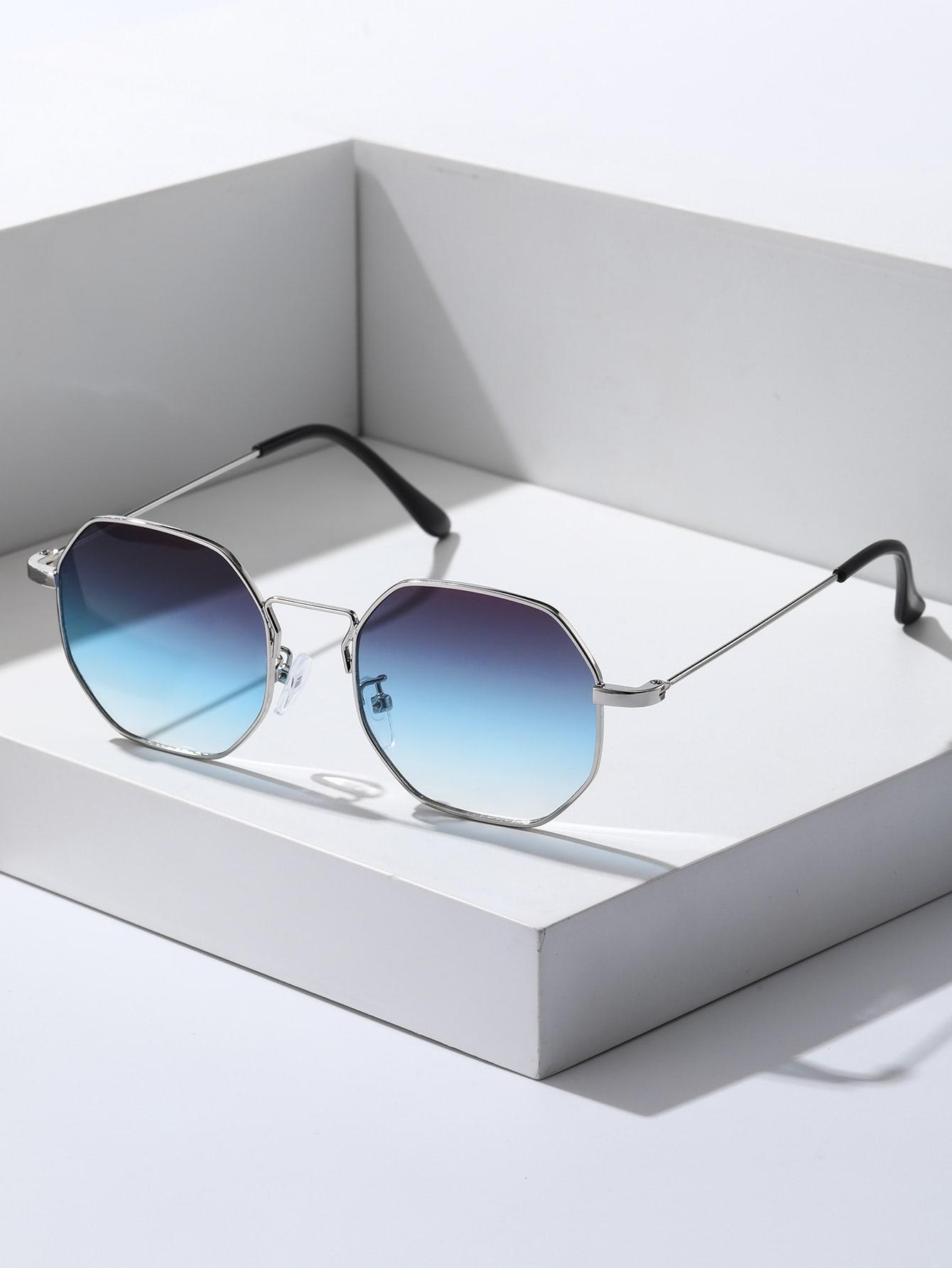 SHEIN OKULARY PRZECIWSŁONECZNE SREBRNE OPRAWKI S07