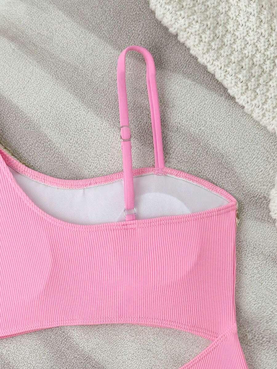 SHEIN RÓŻOWY JEDNOCZĘŚCIOWY STRÓJ KĄPIELOWY S09__152-158