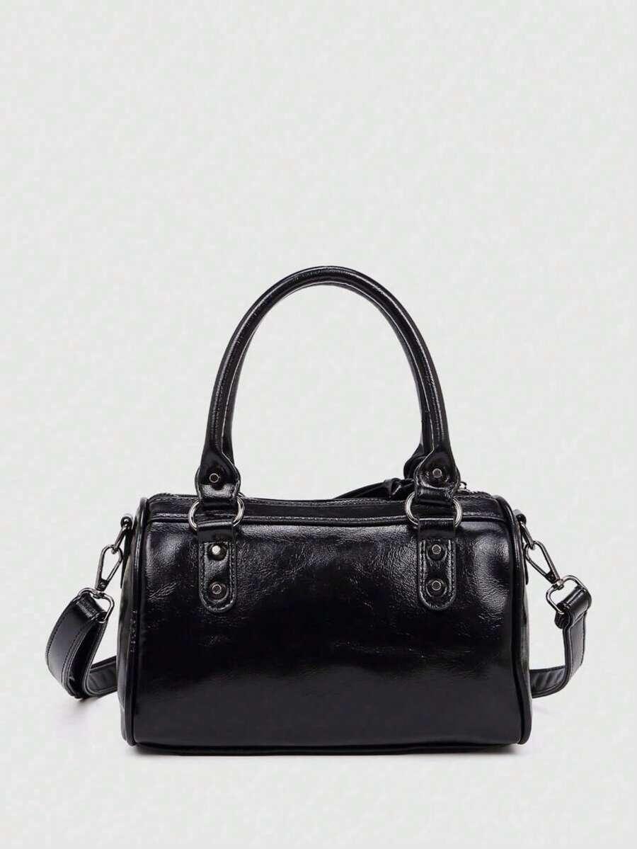 SHEIN CZARNA TOREBKA IMITACJA SKÓRY S07__24X11X16