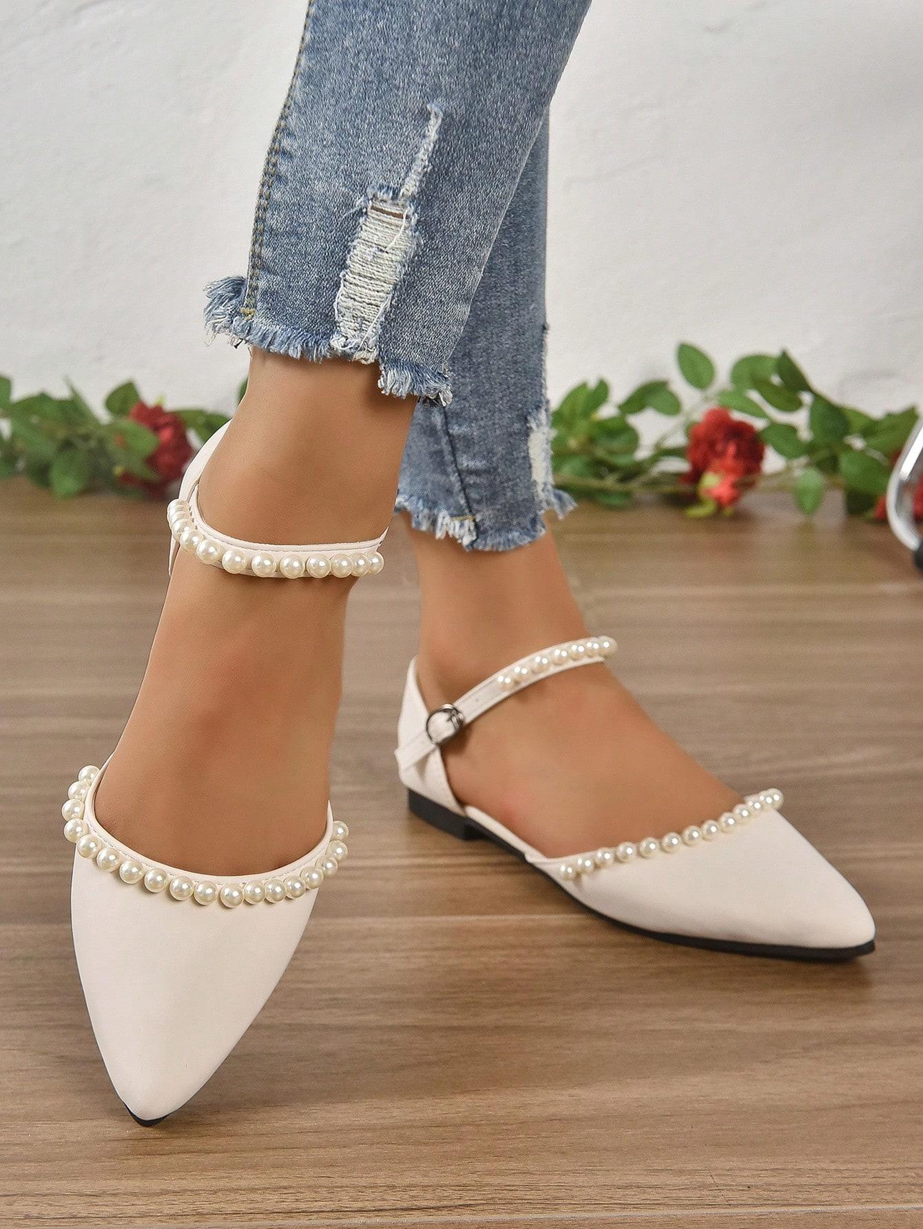 SHEIN KREMOWE BALERINY ZDOBIENIE S06__39
