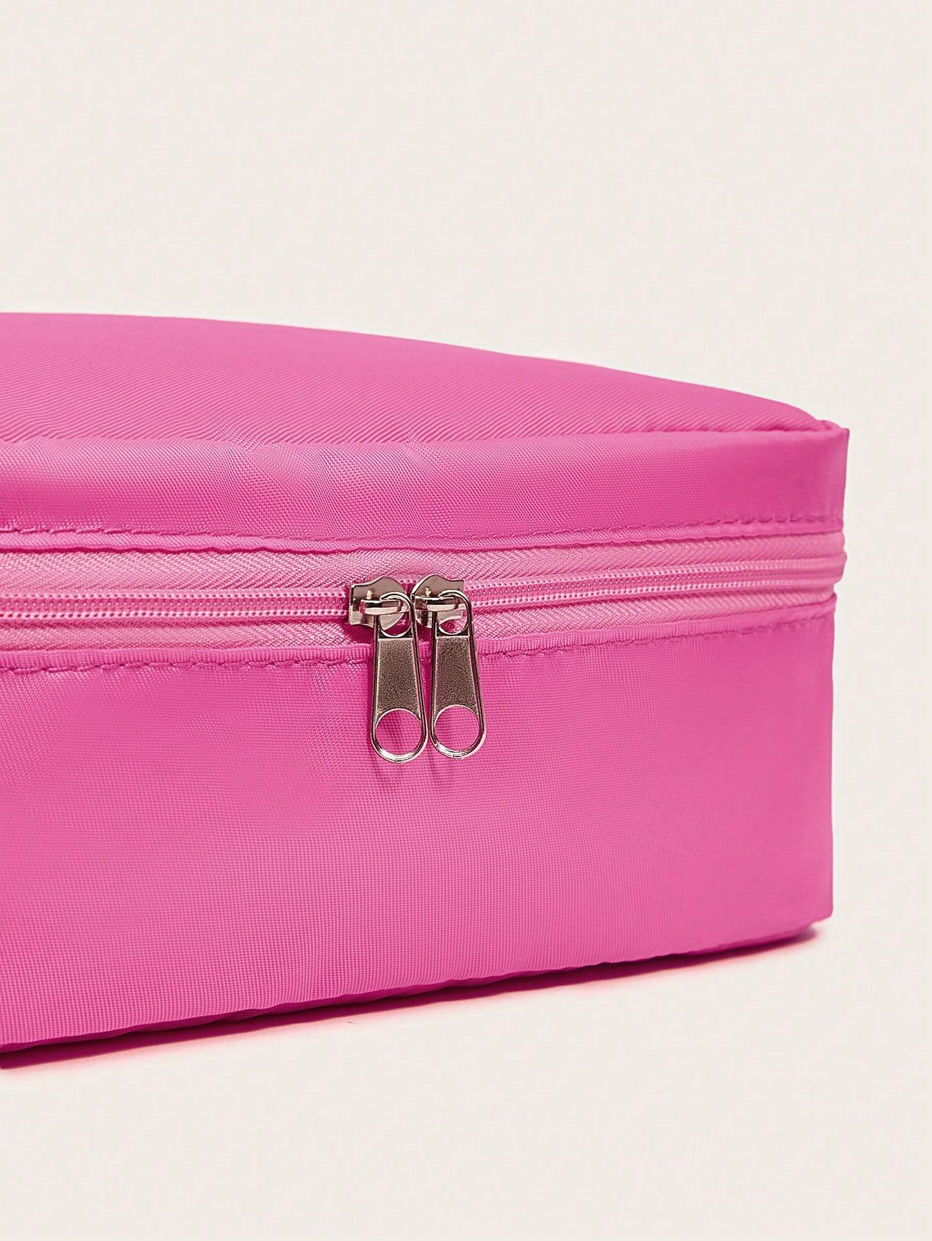 SHEIN RÓŻOWA KOSMETYCZKA ZAMEK S07__15X21X7CM