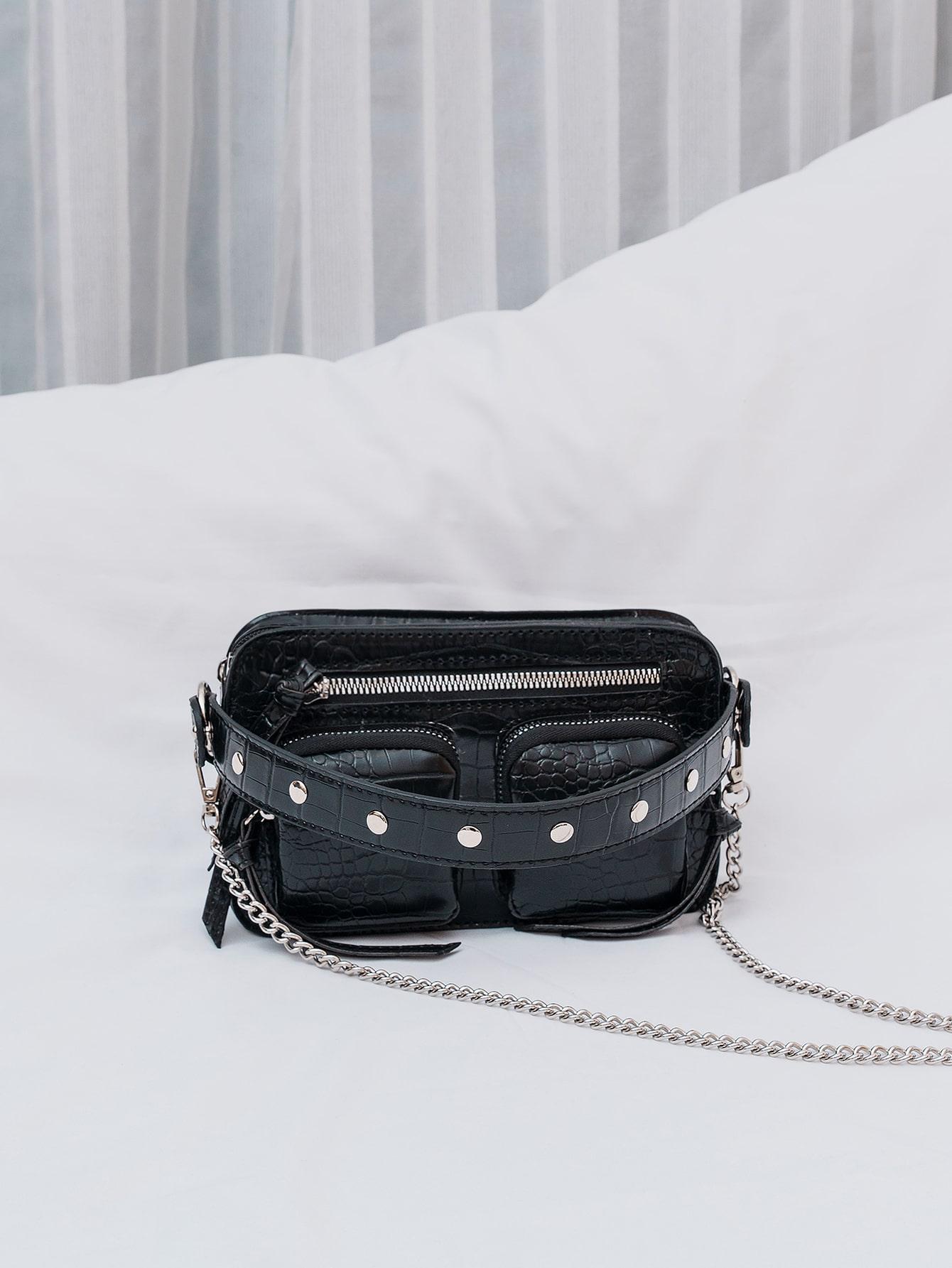 SHEIN CZARNA TOREBKA IMITACJA SKÓRY S07__20X4X12