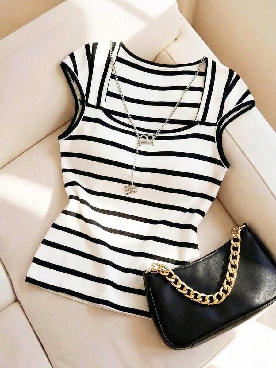 SHEIN BLUZKA W PASKI S06__XL