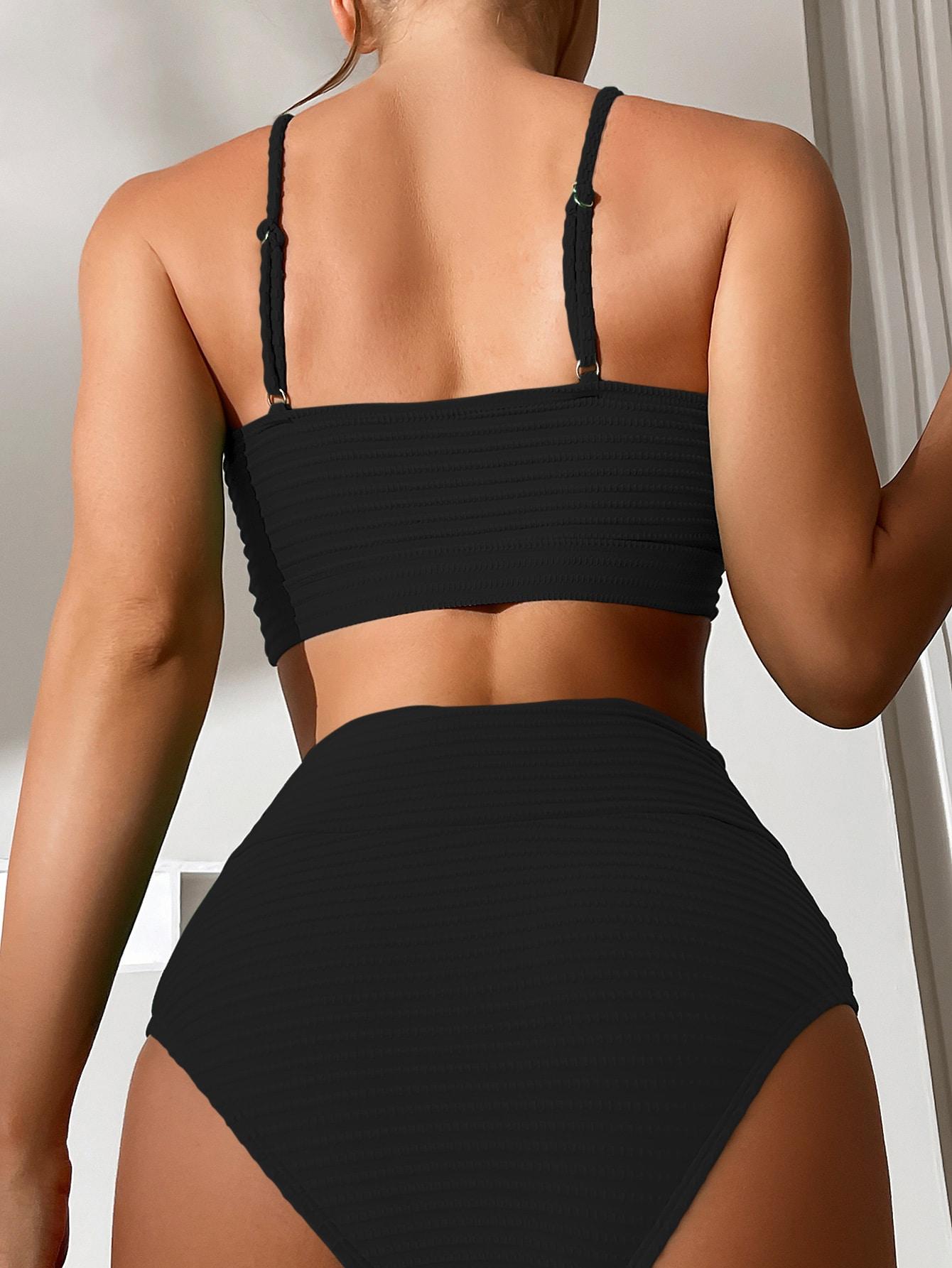 SHEIN CZARNY KOMPLET BIKINI S09__XL