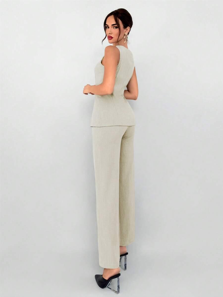 SHEIN KOMPLET KAMIZELKA SPODNIE S06__M