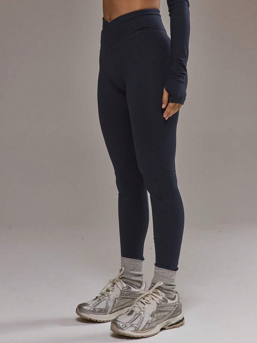 MUSERA GRANATOWE LEGGINSY WYSOKI STAN S06__S