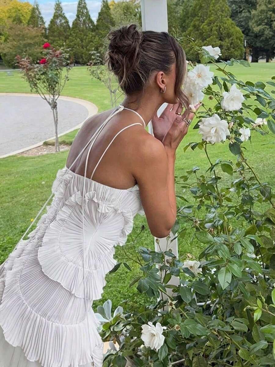 SHEIN BIAŁA MAXI SUKIENKA S06__S