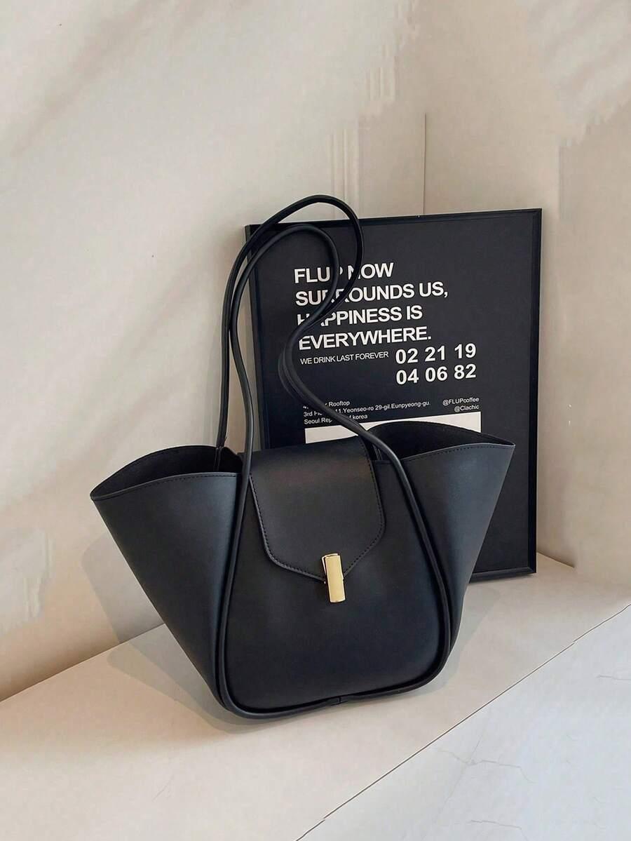 SHEIN CZARNA TOREBKA NA RAMIĘ S07__40X23 CM