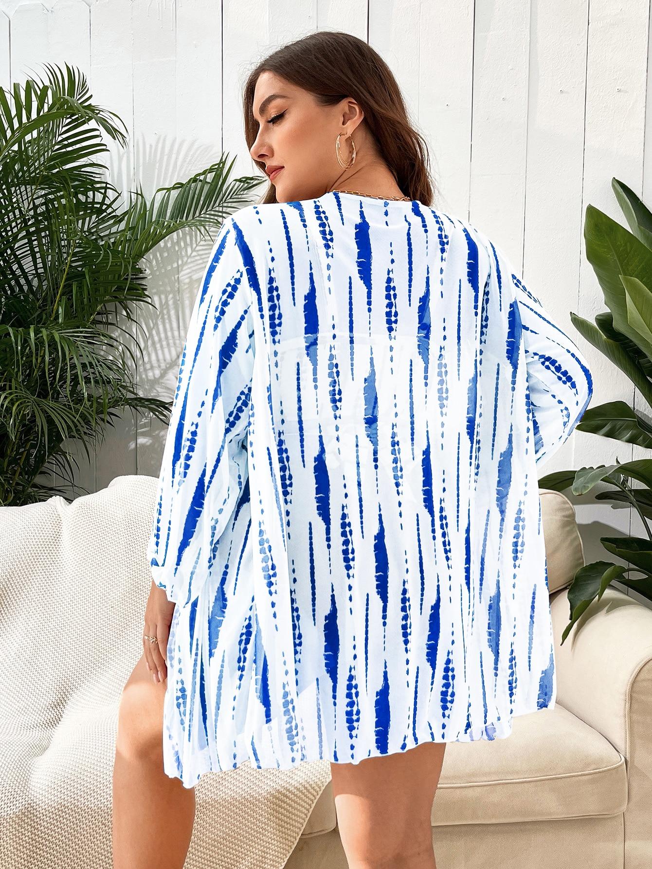SHEIN KOMPLET DWUCZĘŚCIOWY STRÓJ KĄPIELOWY NARZUTKA S09__48